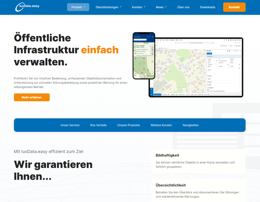 The new luxData.easy sales website of sixData GmbH is here