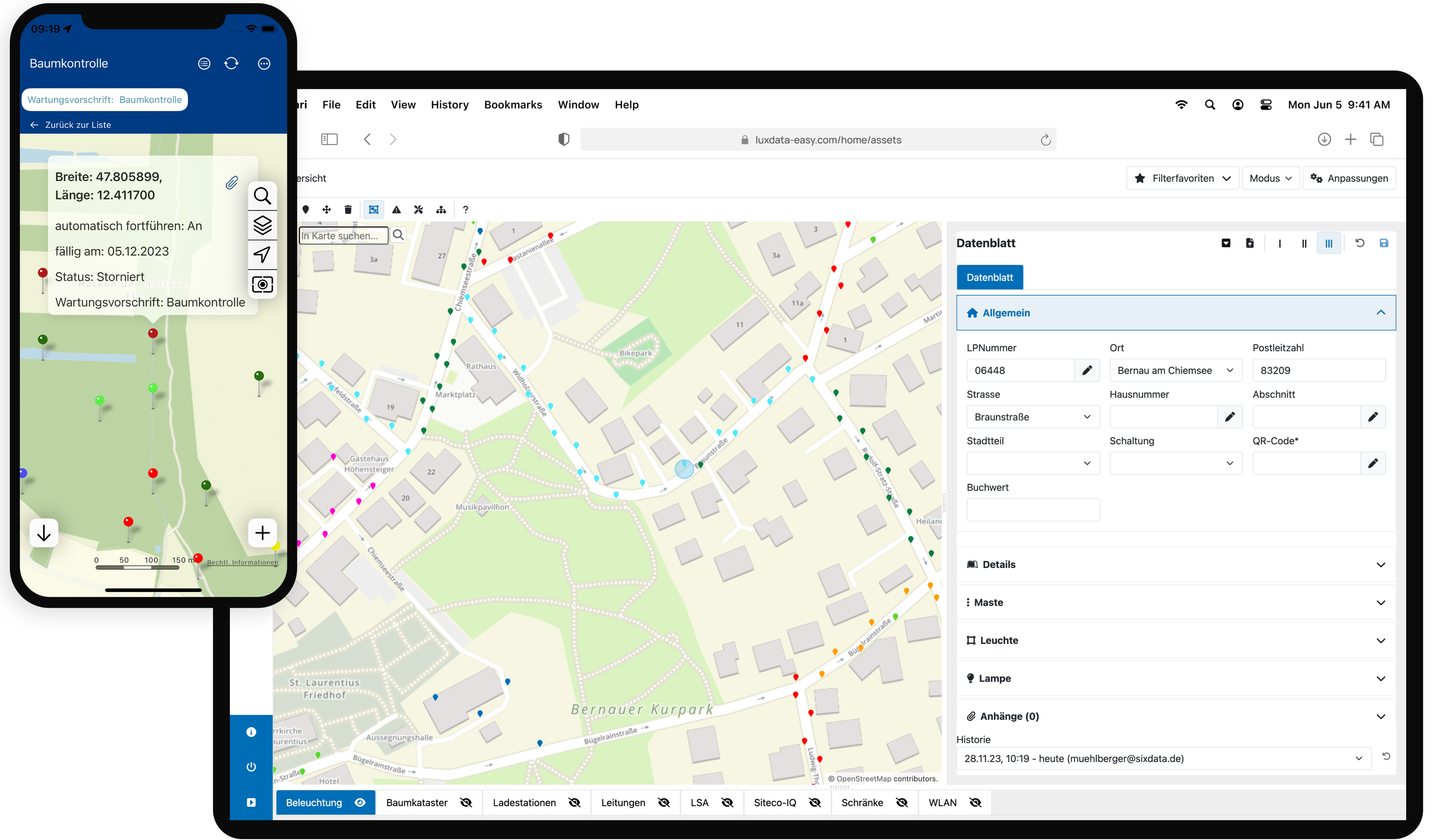 luxData.easy – Asset-Management auf Tablet und Smartphone